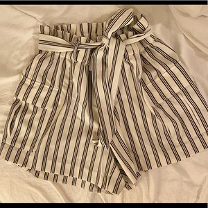 Loft Striped Waist Tie Shorts